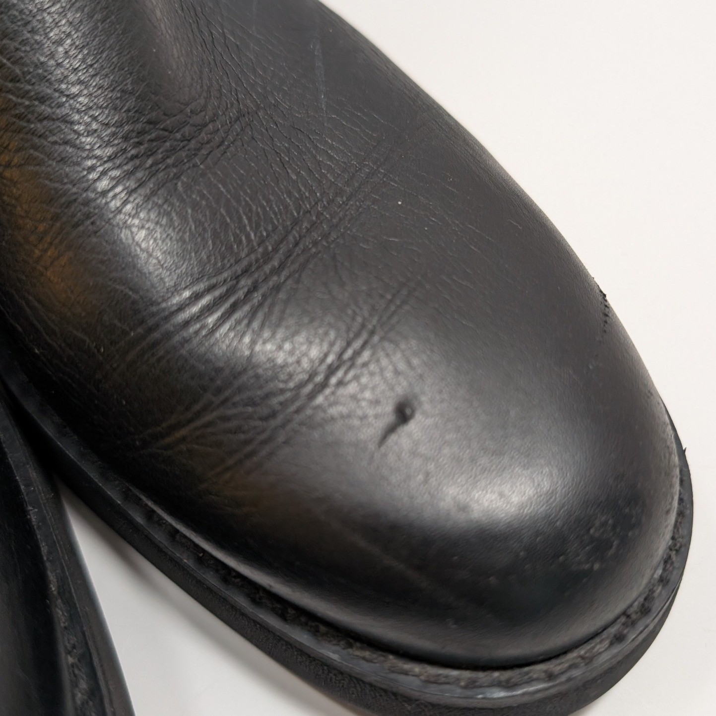 Arche Leather Zipper Platform Ankle Boots Black Pebbled Wedge Women 40 Moto Euro