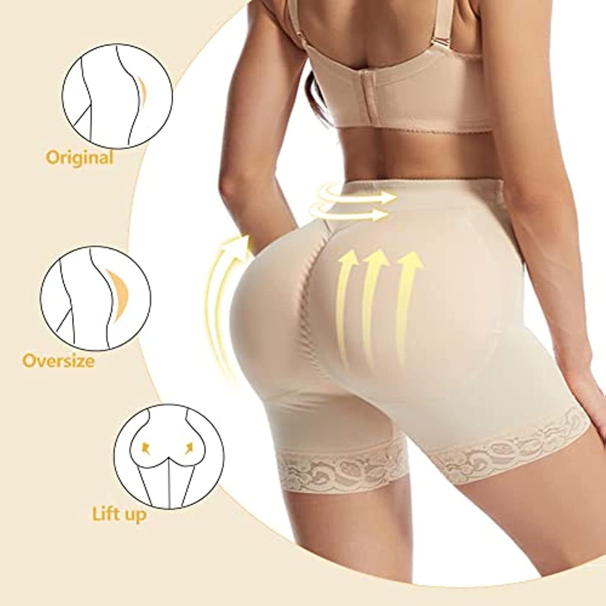 BIG FAKE ASS Butt Hip Enhancer Booty Padded Butt Lifter Panties Body Shaper Lift