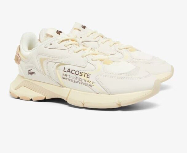 Lacoste L003 NEO 2025 Men’s Sneakers Off White / Light Brown. USA Sizes 8 to 12