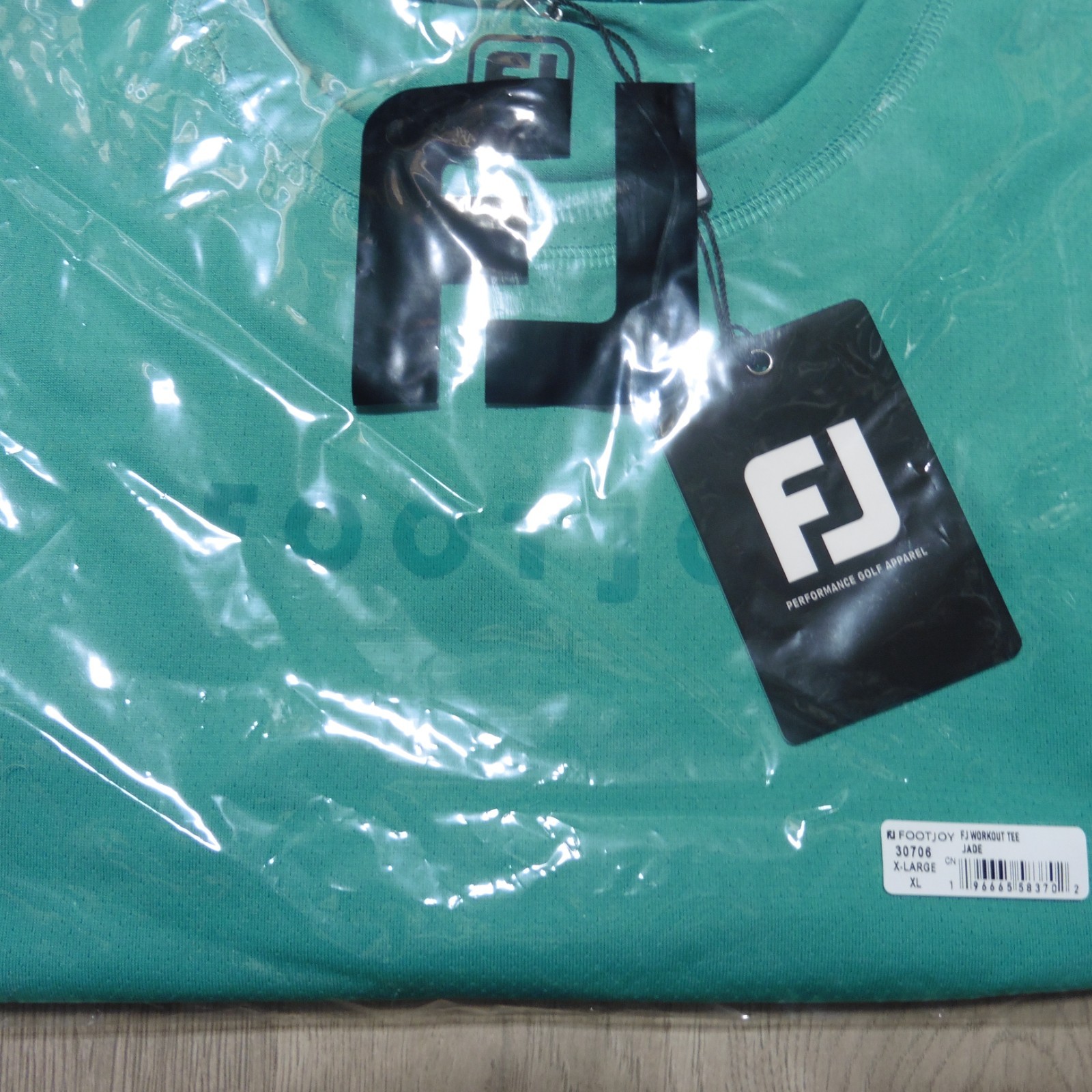 FOOTJOY Mens M MEDIUM T SHIRT TRAINING WORKOUT GOLF POLYESTER GREY BLUE GREEN