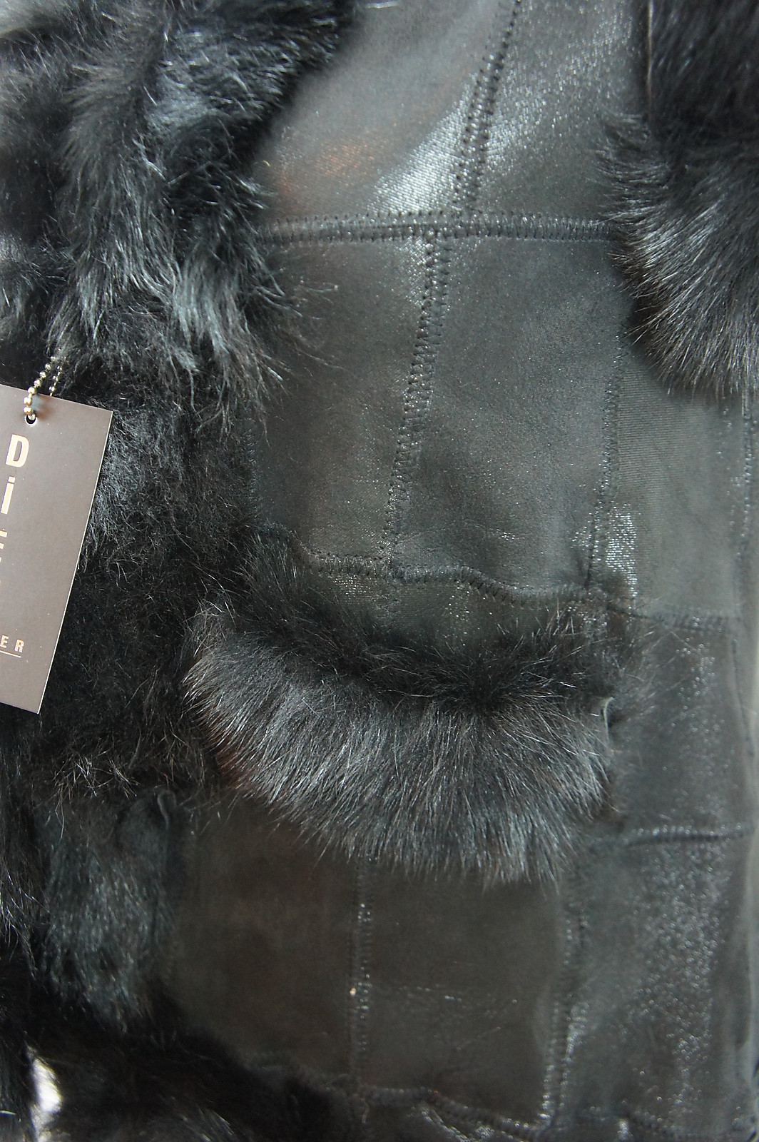 Short Women 100% Shearling Leather Sheepskin Long Haired Toscana Fur Vest Jacket