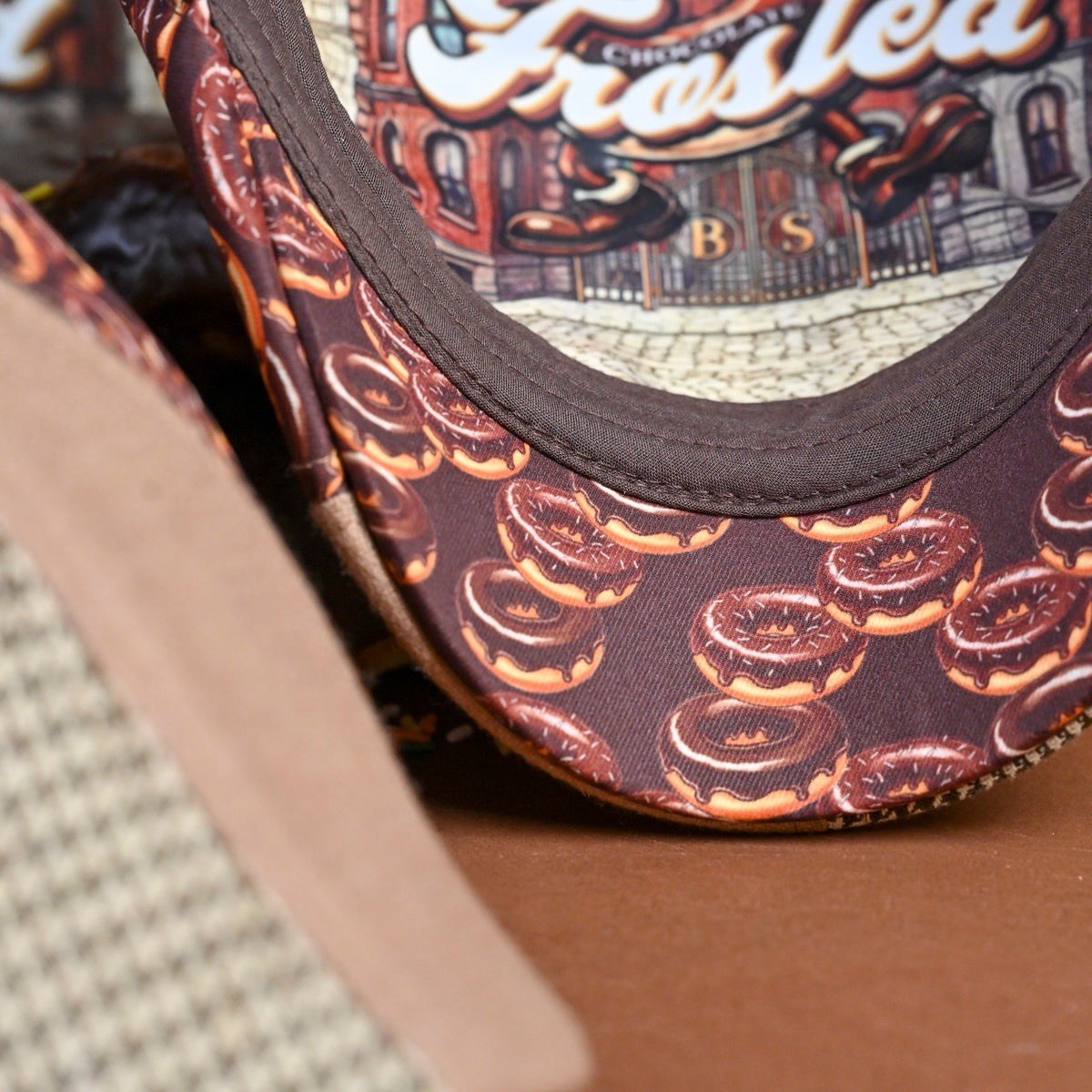🍩Boston Scally Chocolate Frosted Donut XL WITH DUSTBAG AND PIN🍩Ready to Ship!