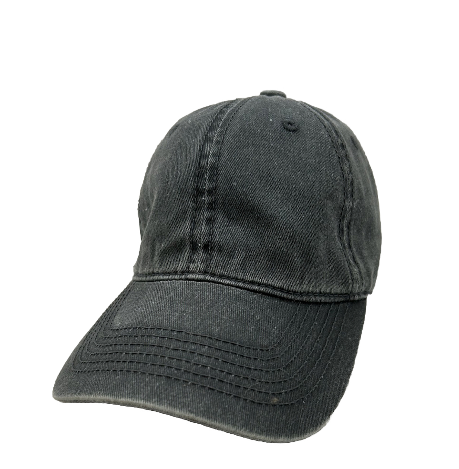 J Shang Strap Back Hat Cap Stone Washed Blue Plain No Logo