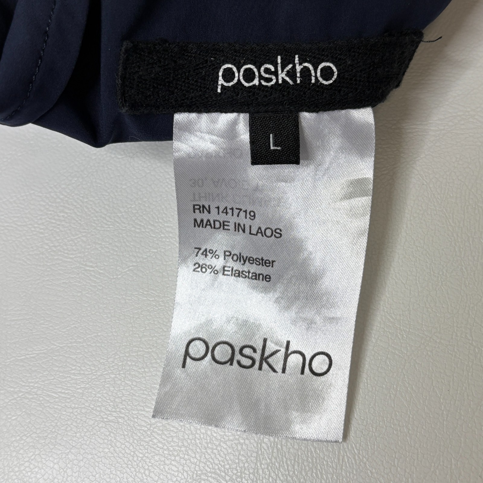 Paskho Serene Ultra Comfortable Jogger Pants Size L Tie Waist Baggy Fit Blue