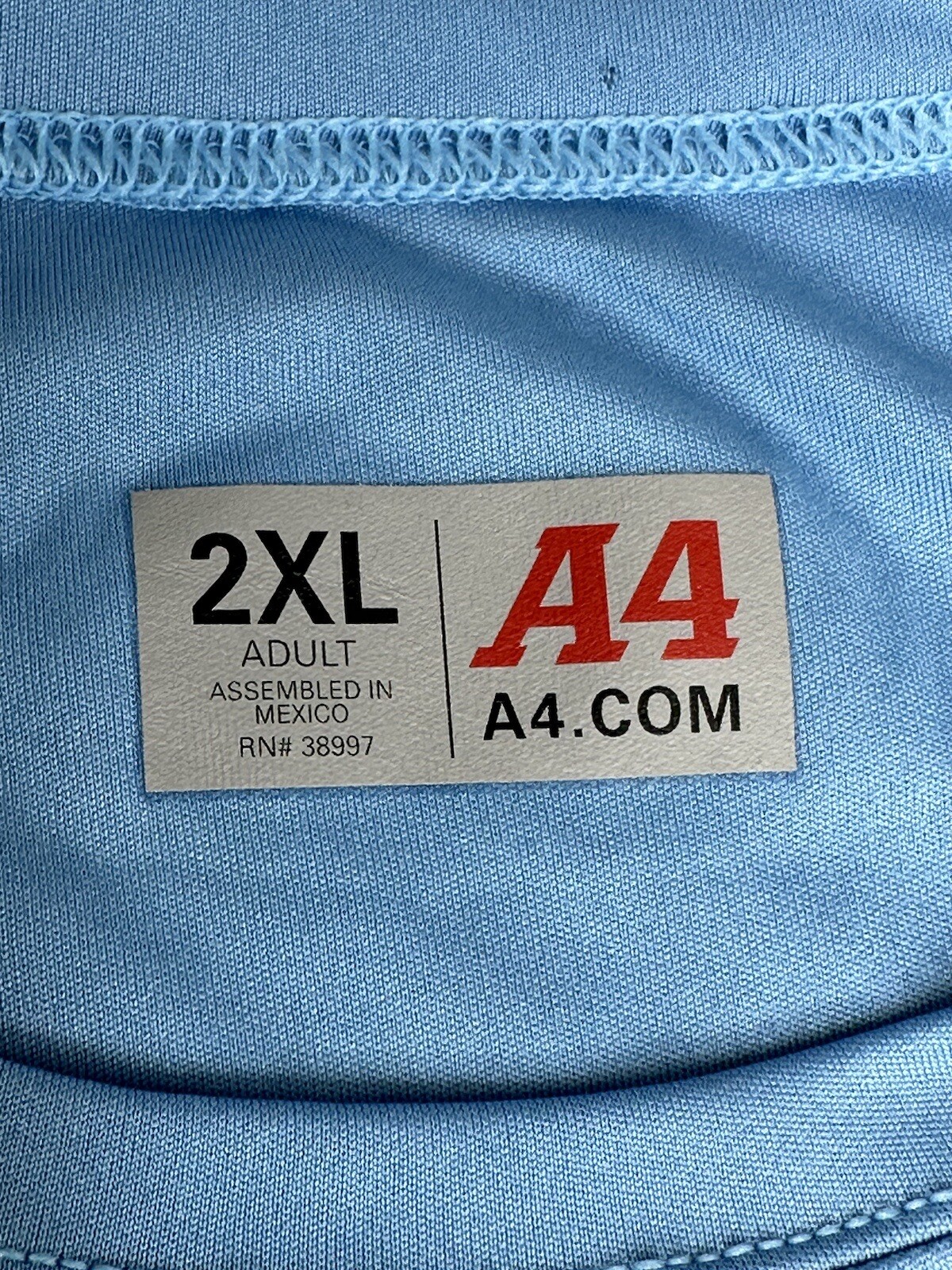 A4.Com Men’s Workout Running Cooling Performance T-Shirt Solid Light Blue 2XL