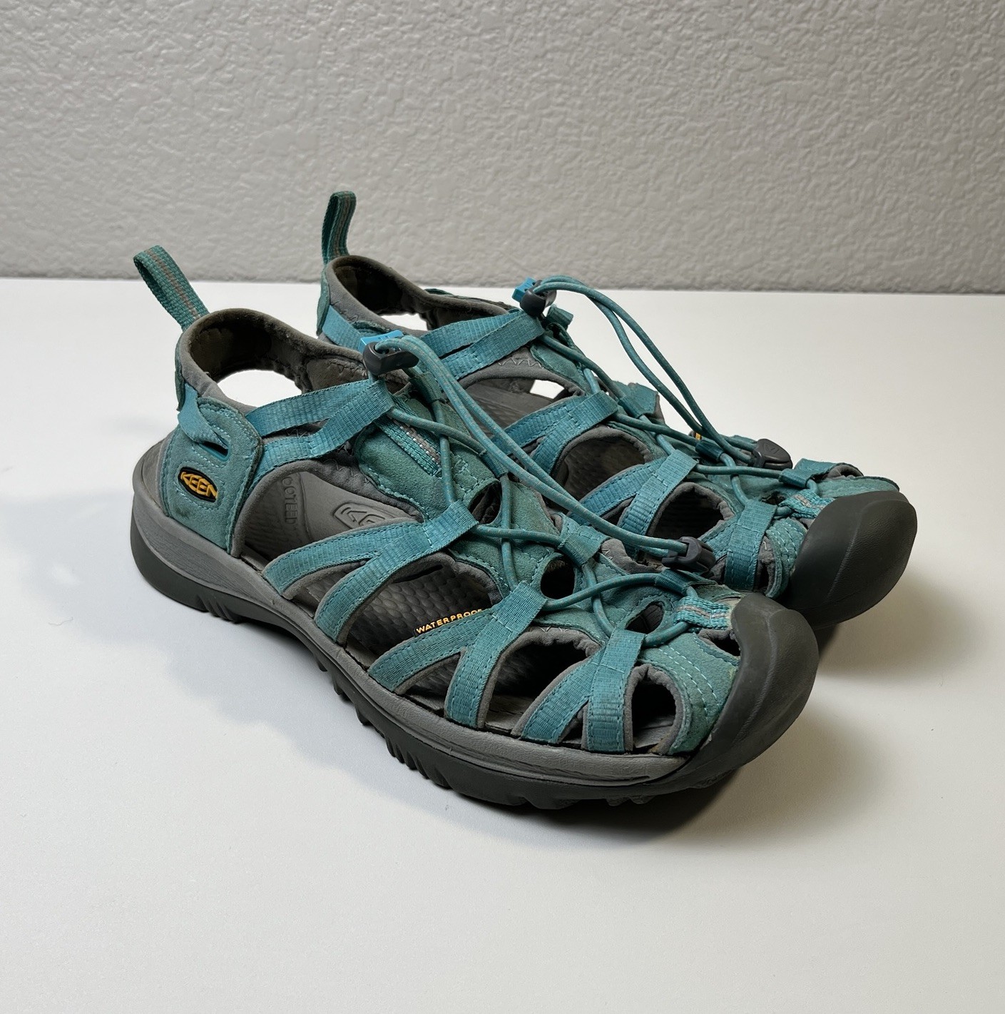 KEEN Whisper Waterproof Sport Sandals Turquoise Blue Women’s Size Unknown Hiking