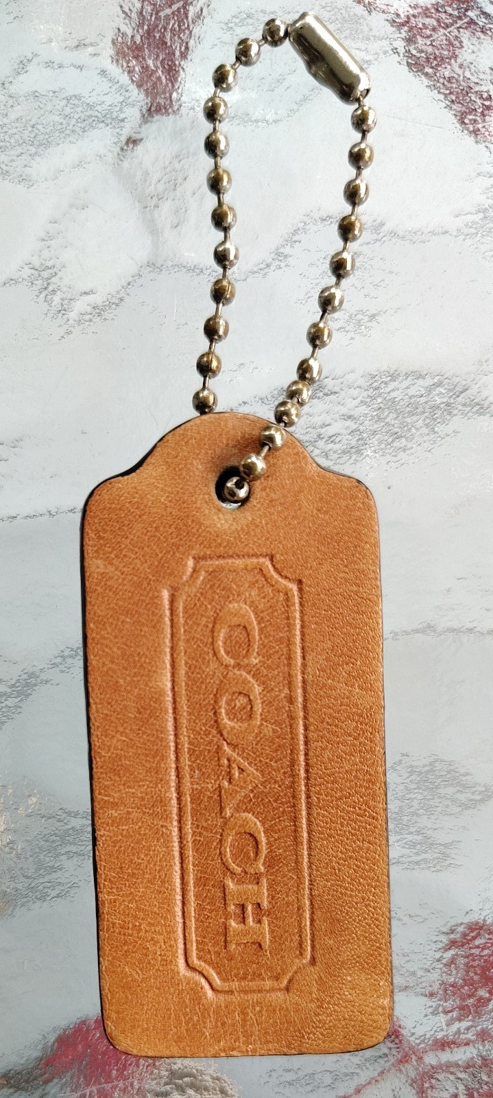 COACH Vintage 2.25″ x 1″ Hang Tag Brown Leather.