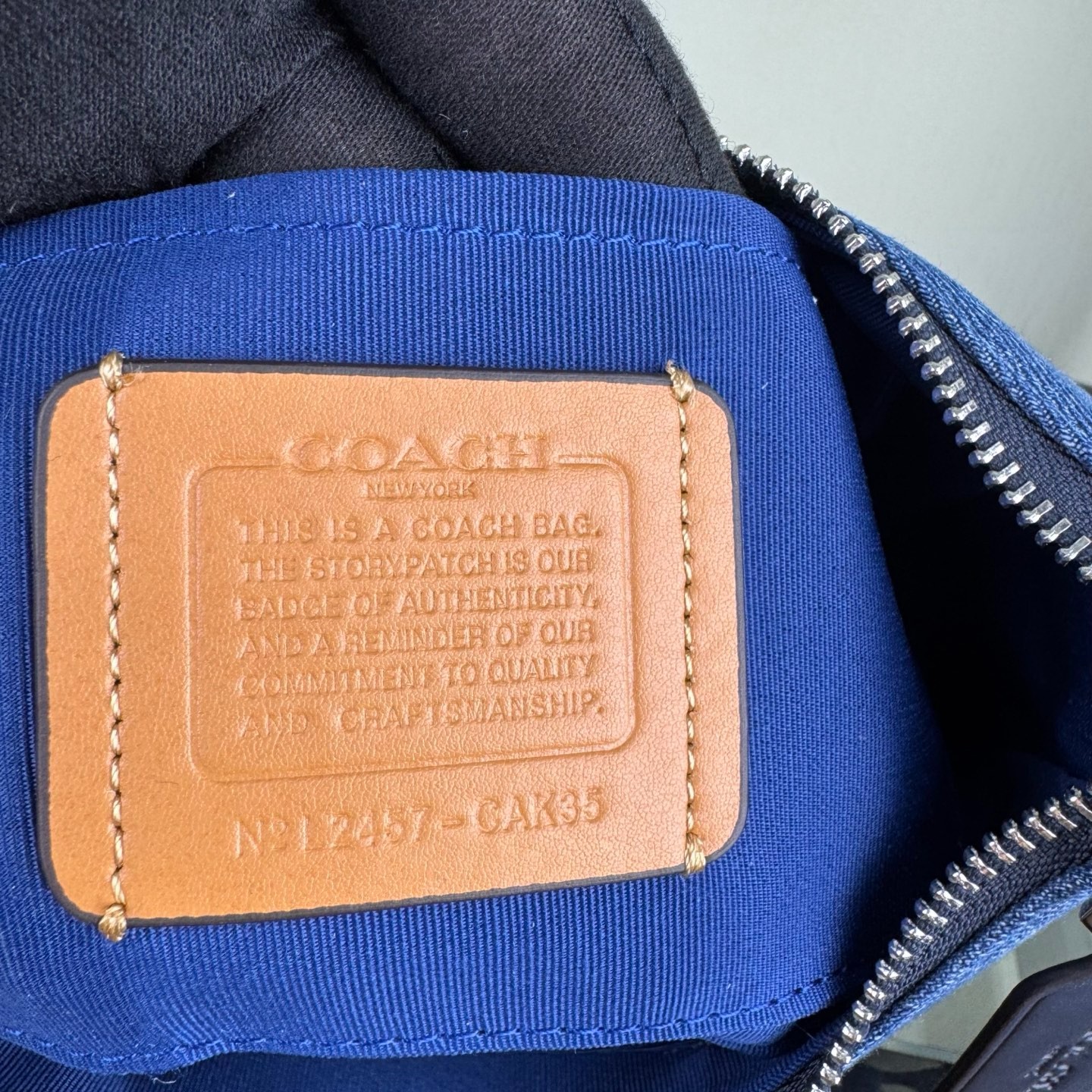 Coach Terry Shoulder Bag CAK35 H 6.10 in × W 9.65 in × D 2.95 in Blue