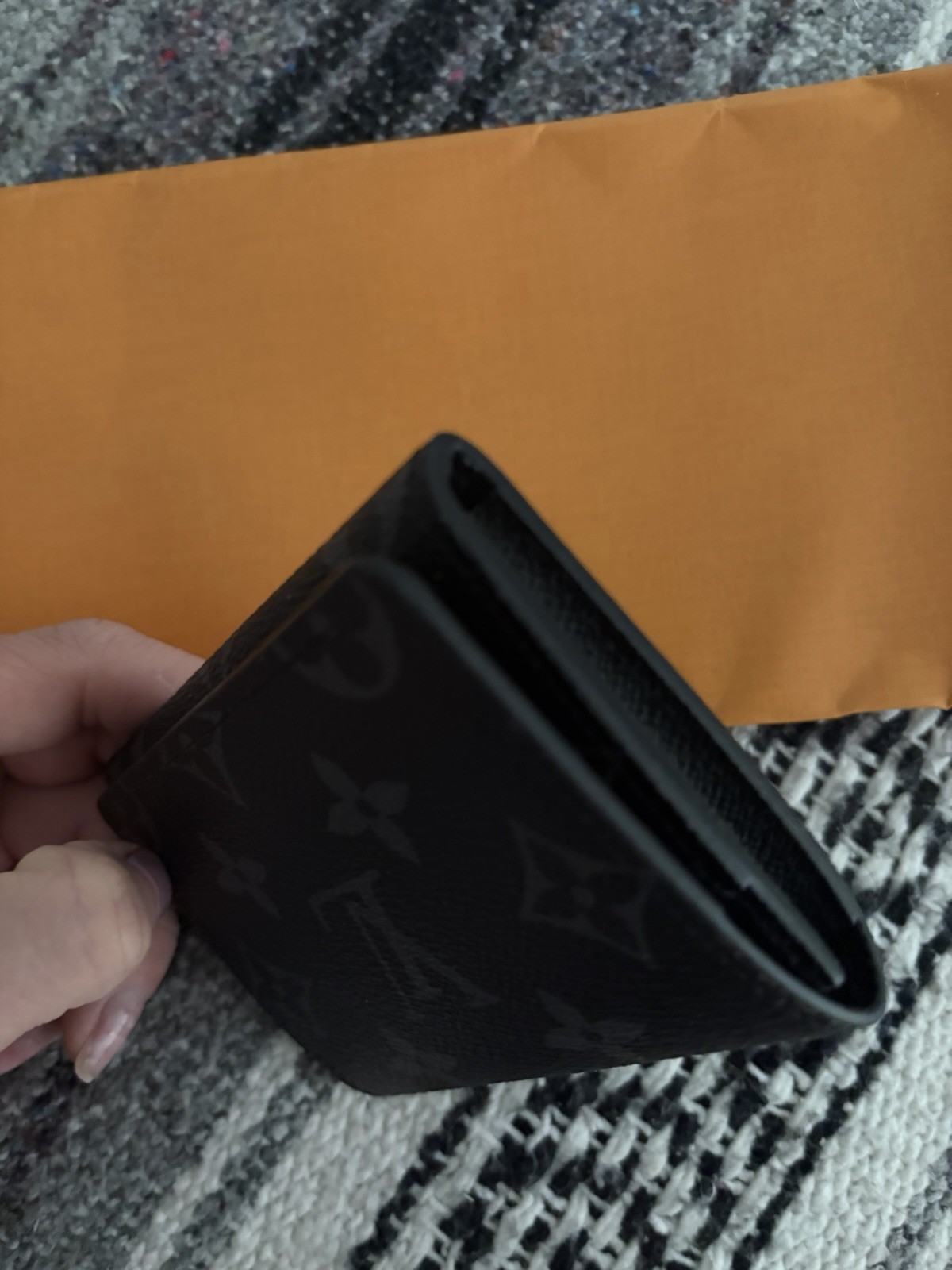 Authentic Louis Vuitton Envelope Business Card Holder Monogram Leather