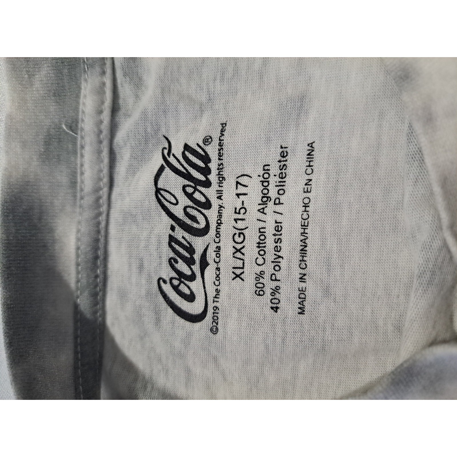 Coca-Cola Classic Tie Dye Graphic Crop T-Shirt Grey Red XL LT39926B