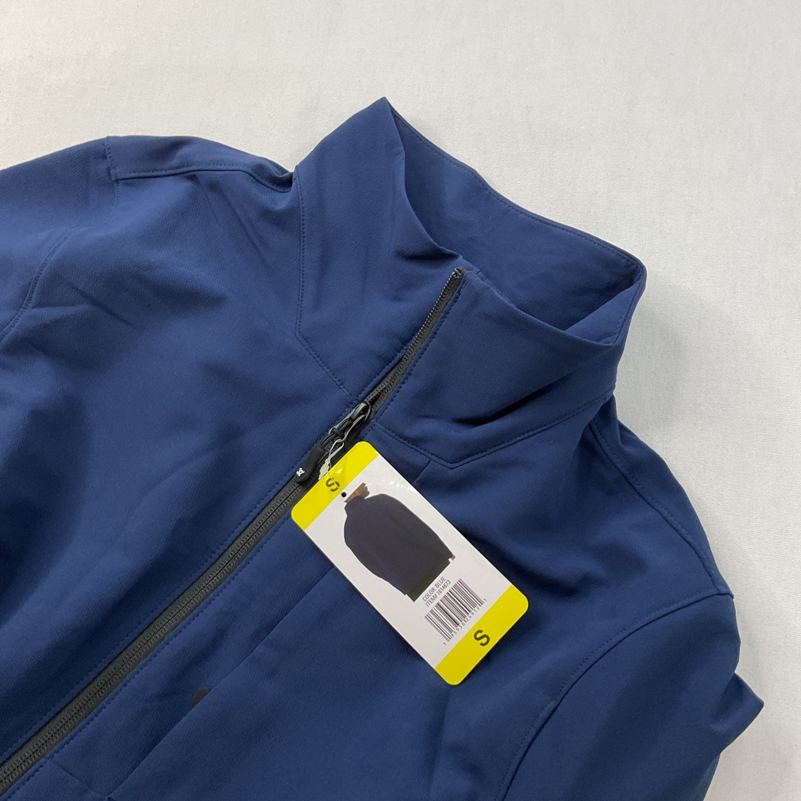 32 Degrees Heat Jacket Men Sz S Softshell Full Zip Blue Minimalist Casual Coat