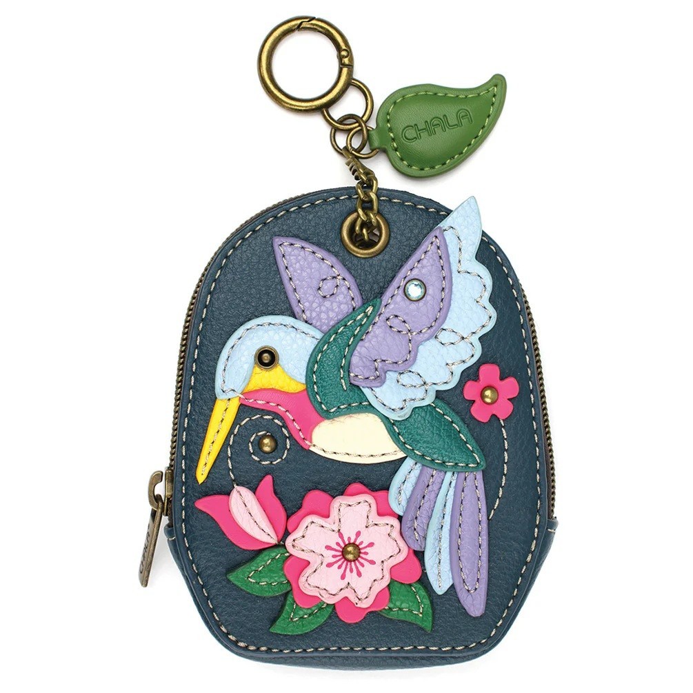 CHALA HUMMINGBIRD A Mini Coin Purse Keychain RFID Protected Card Holder NWT