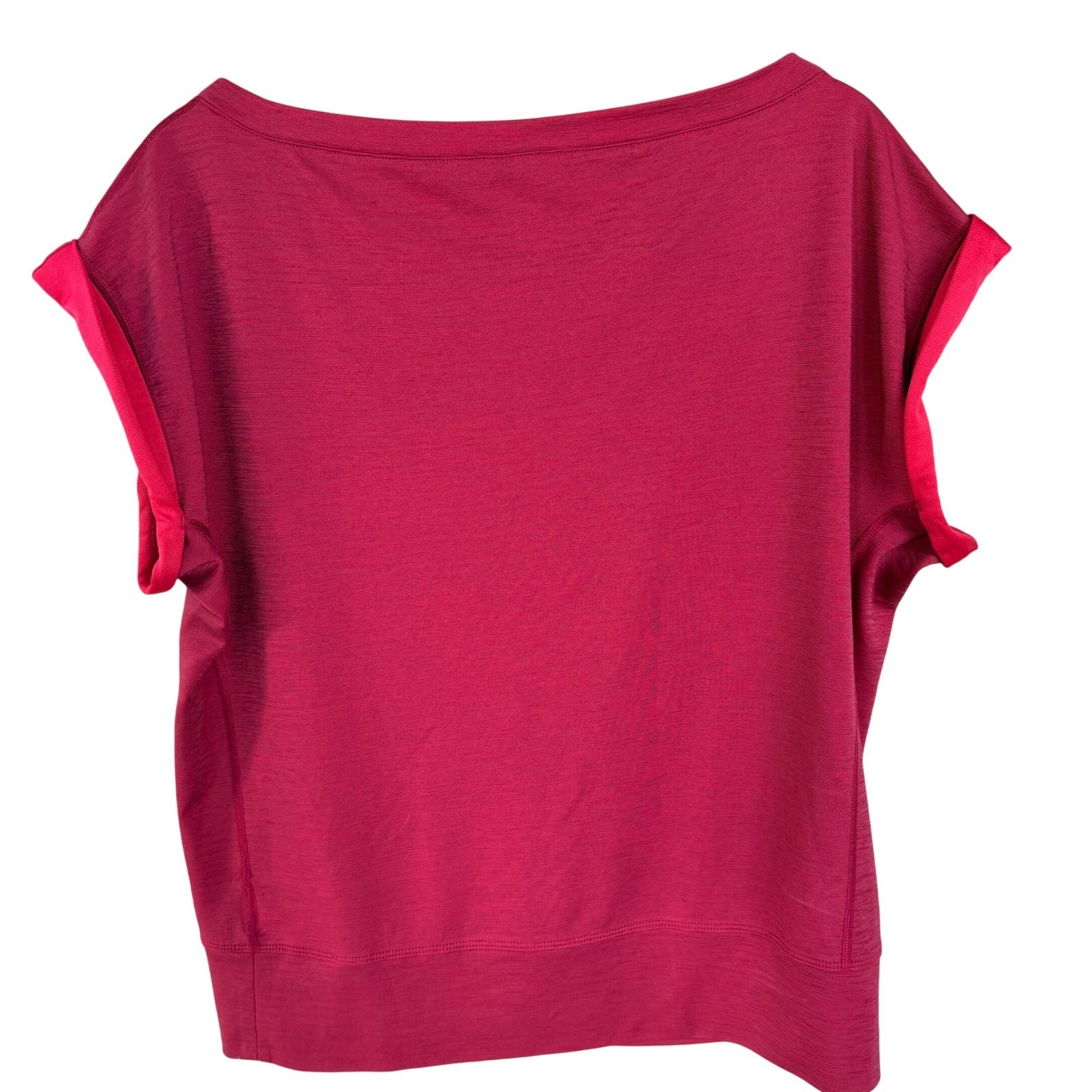 Nike Dri-FIT Womens Wool Blend Cap Sleeve Tennis Top Raspberry Red Pink Large
