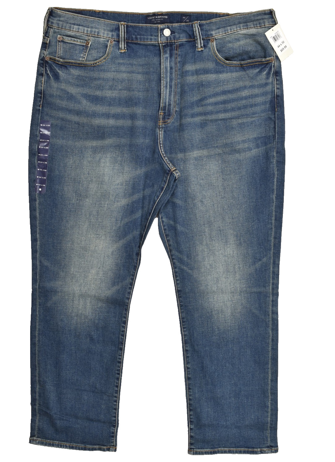 Lucky Brand Men’s Athletic Fit Straight 2-Way Stretch Denim Jeans Blue 44×30 NEW