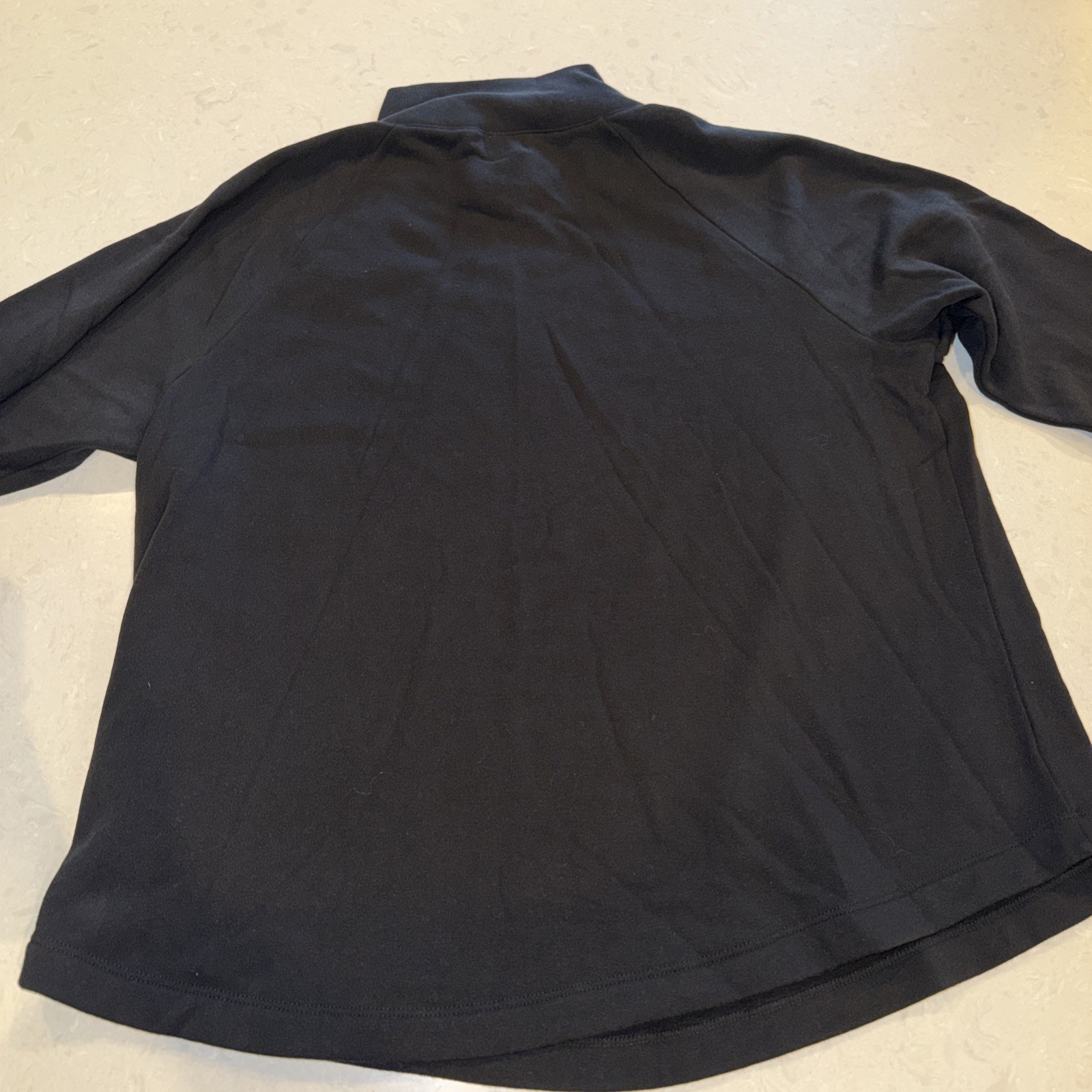 NEW J.Crew Women Black Rhinestone Button Funnel Neck Sweatshirt XL CO301 NWT
