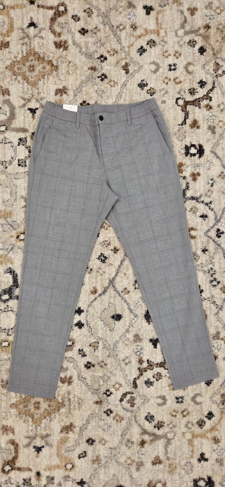 Zara Men’s the Driver Pant Slim Fit, Comfort Stretch, Gray, Size L