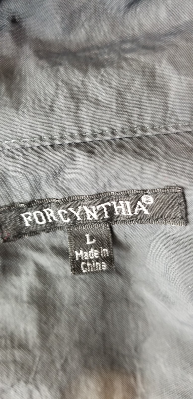 For Cynthia Women Size L Full Zip Snap Buttons Charcoal Gray Jacket Pockets # 99