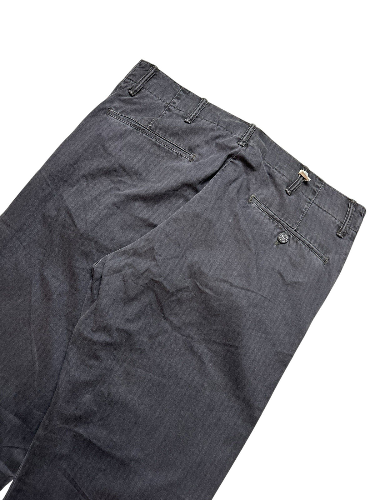 RRL Double RL Washed Black Herringbone Twill Field Trouser Size 34×34 Fit W37