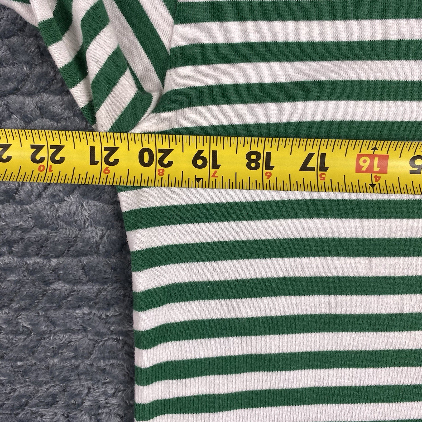 Comme des Garçons CDG Play Long Sleeve Shirt Green Striped Heart XL (SEE PICTURE