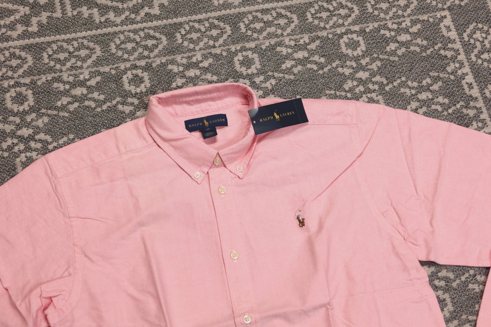 New Ralph Lauren Boys Button Down Shirt / Oxford – Size 20 – PINK