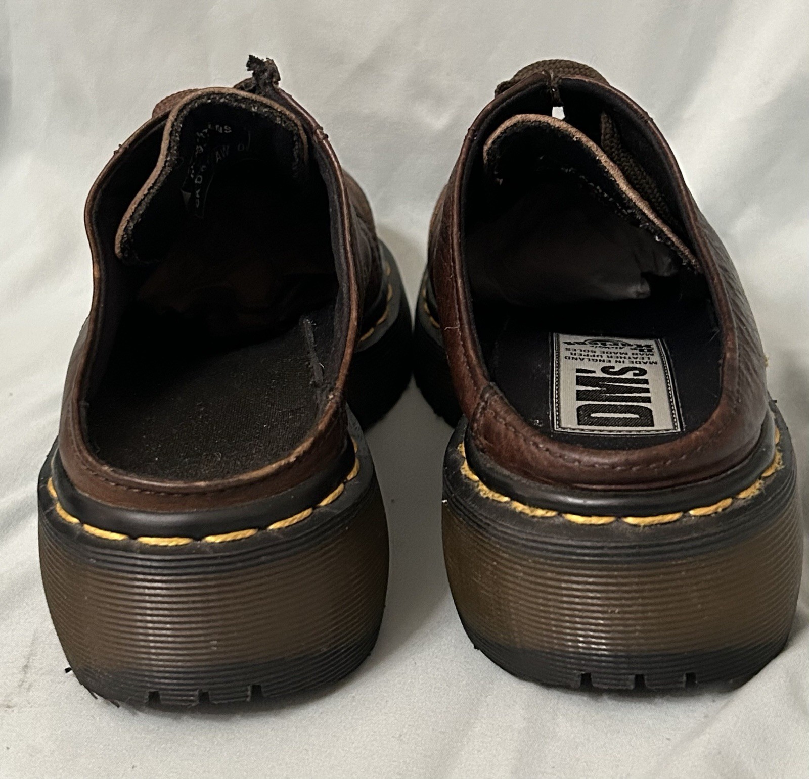 VTG Dr Martens 9936 90s Chunky Platform Mule Women Sz 8 Made In England Clogs