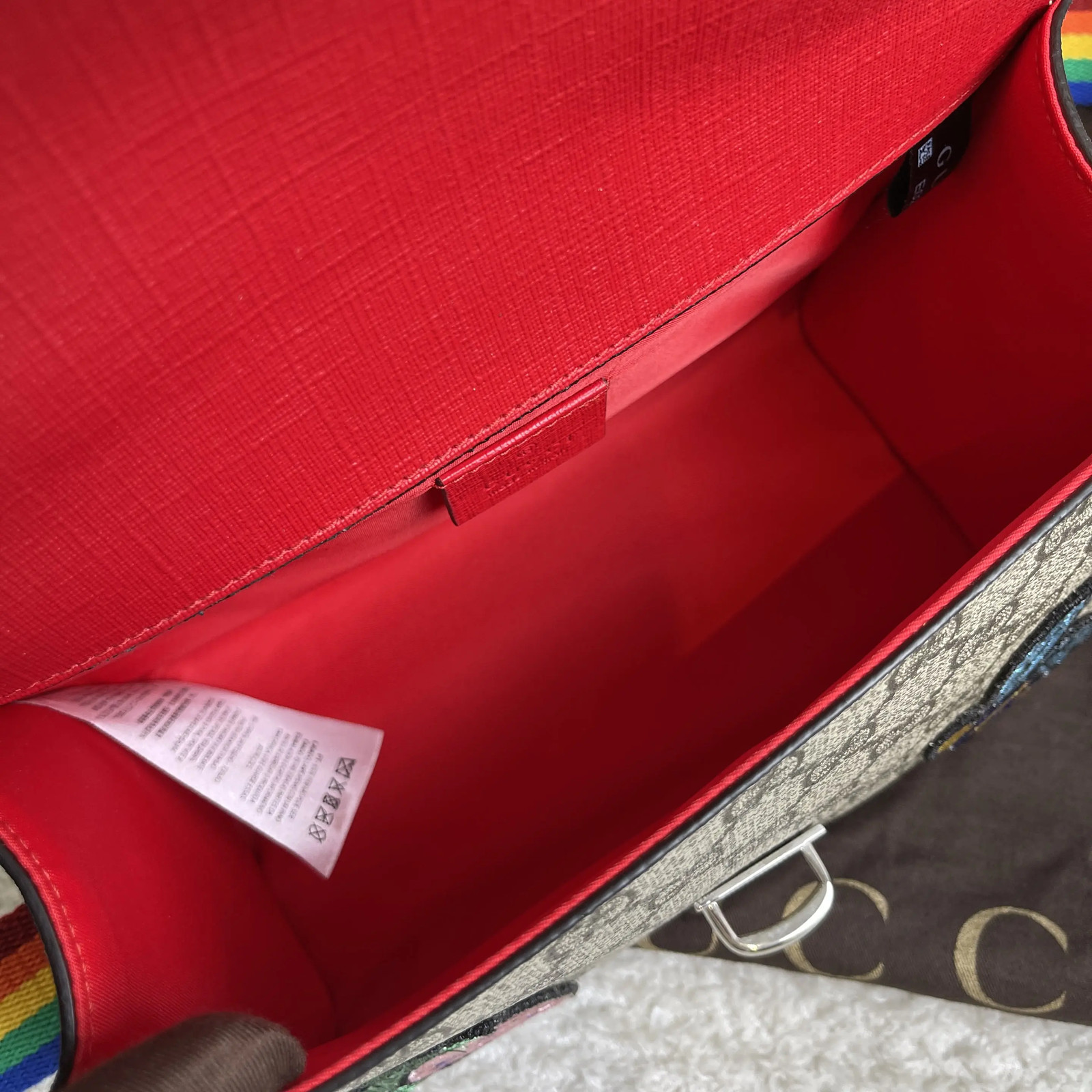 Gucci GG Embroidered Kids Messenger Bag