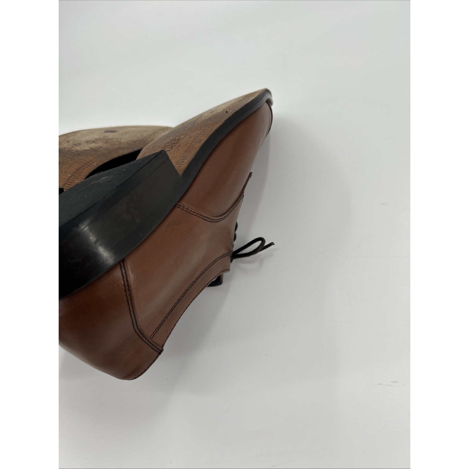 Johnston & Murphy Mens Brown Leather Cap Toe Oxford Dress Shoes Size 12W