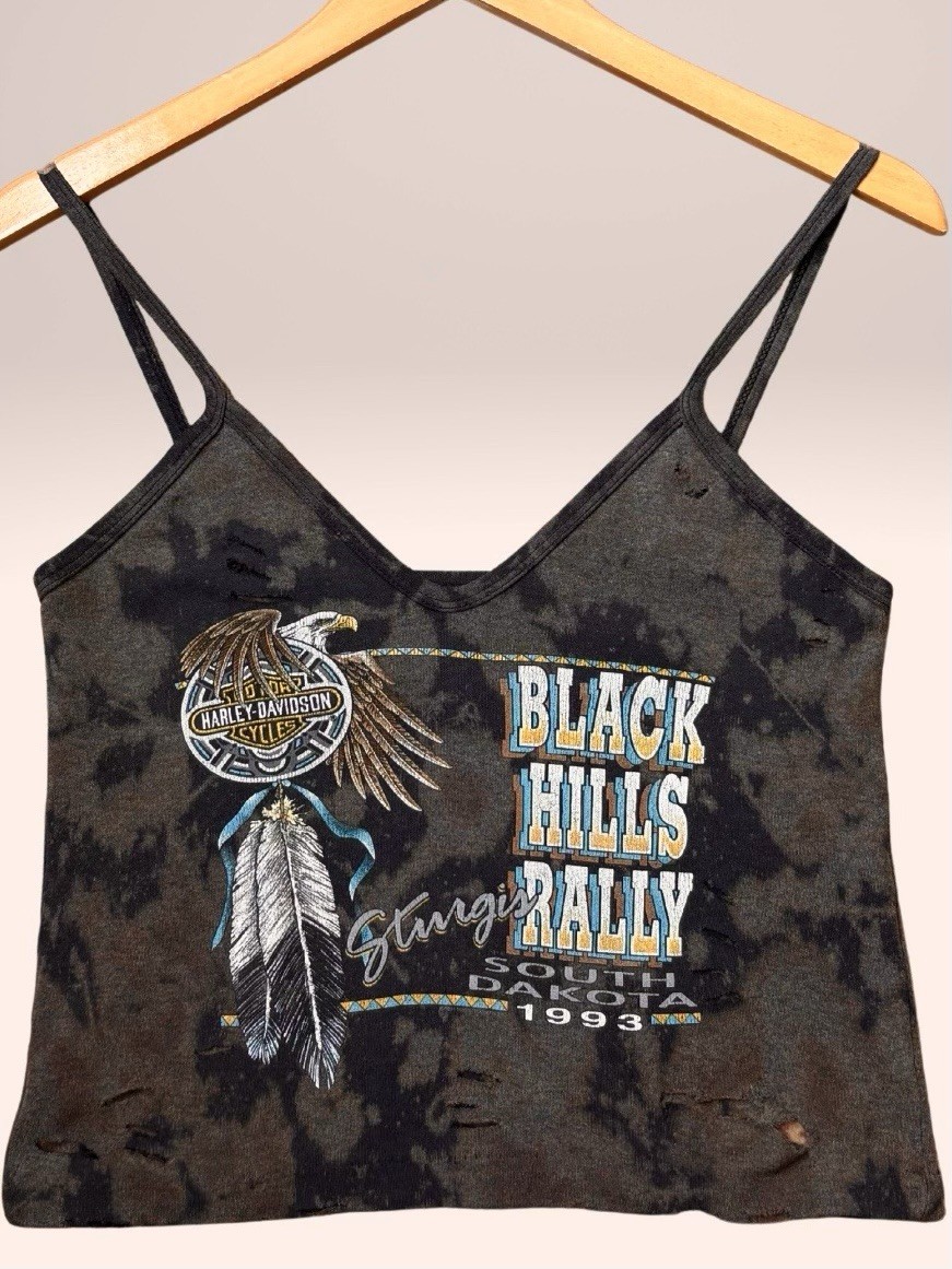 Harley Davidson Bleached Vest Size Medium vintage 90s distressed biker grunge
