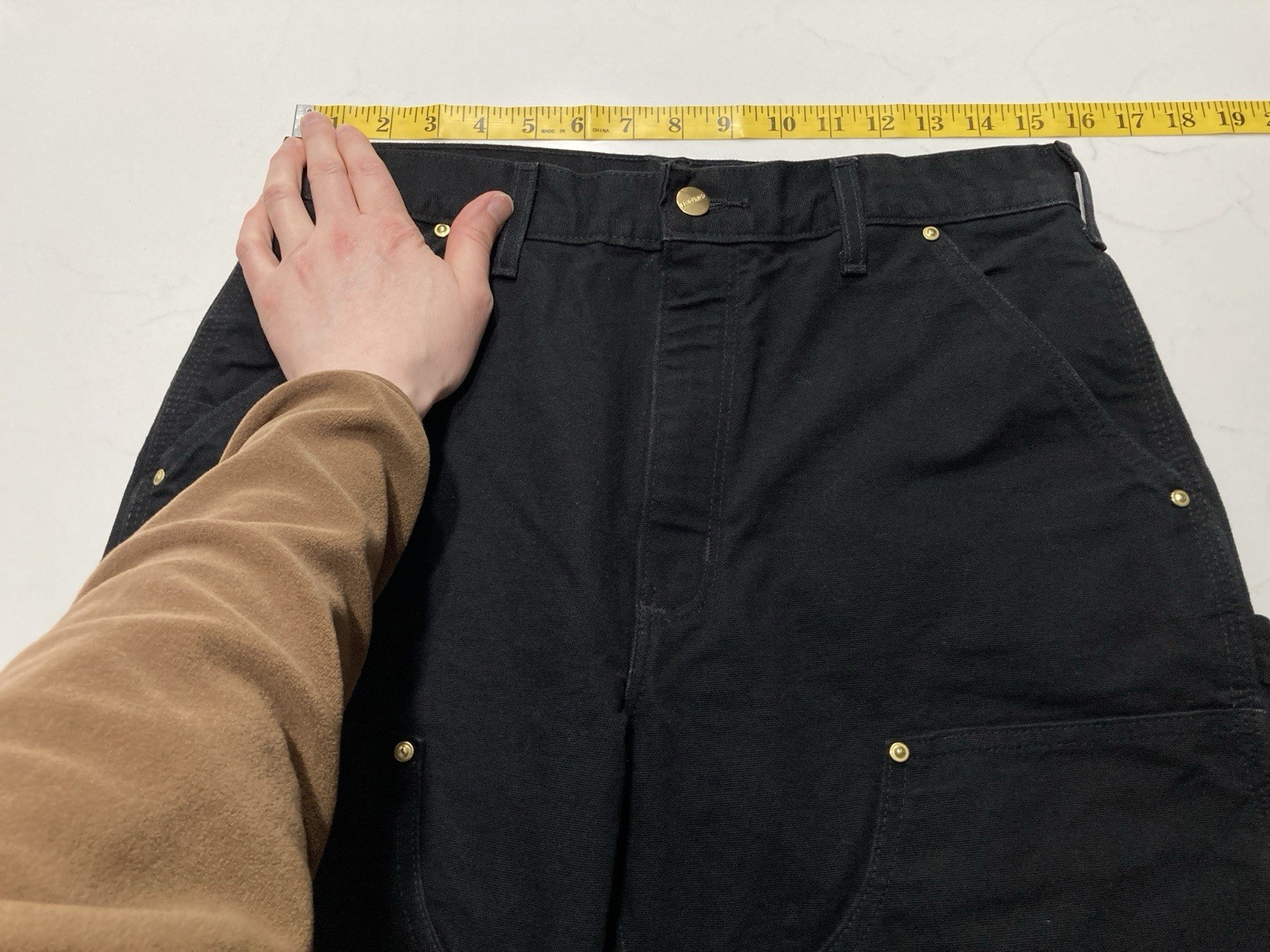 Carhartt B01 BLK Double Knee Work Pants Mens 31×34 Loose Fit USA Made