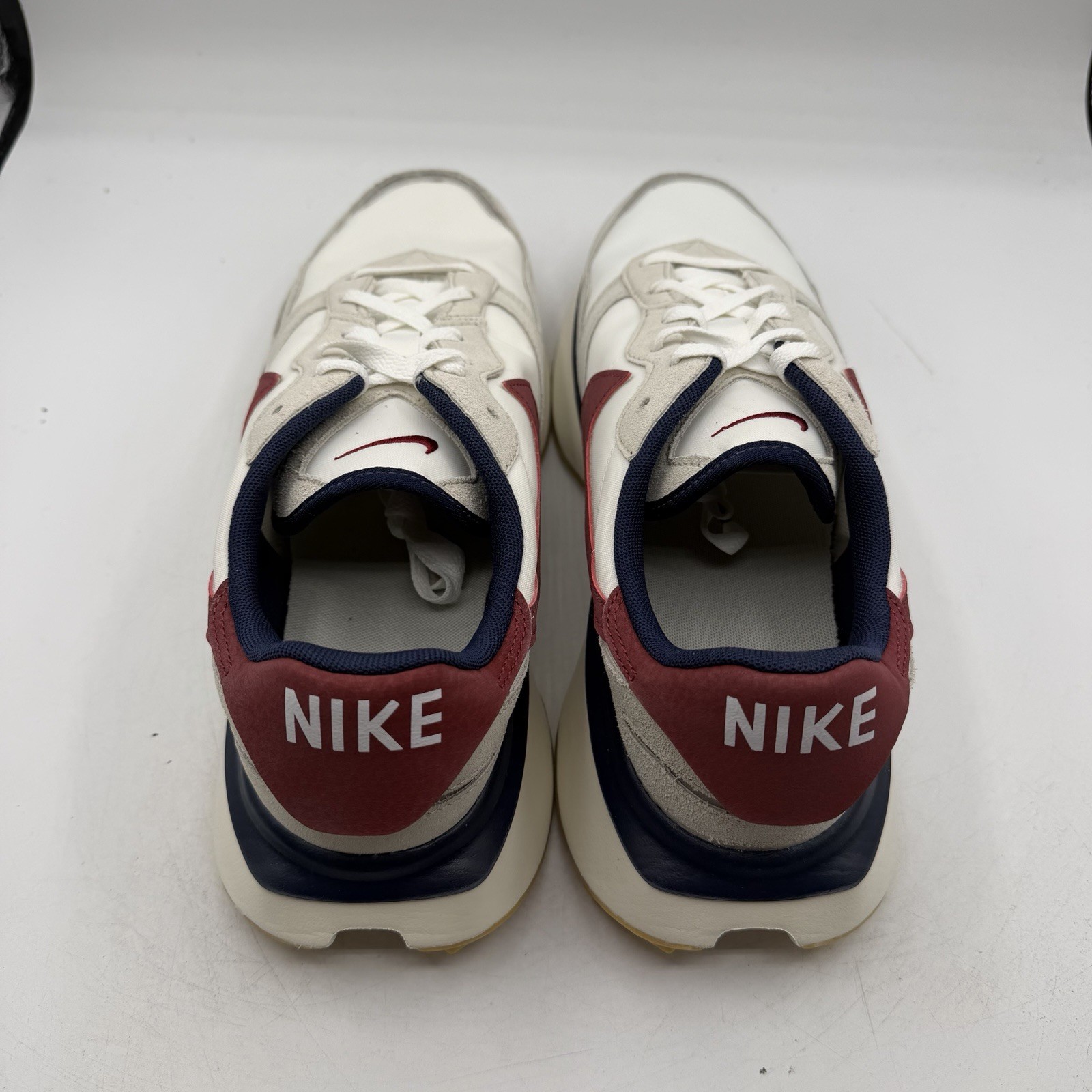 Nike Phoenix Waffle Running Shoes Womens 12.5 Men 11 Light Bone Team Red Sneaker