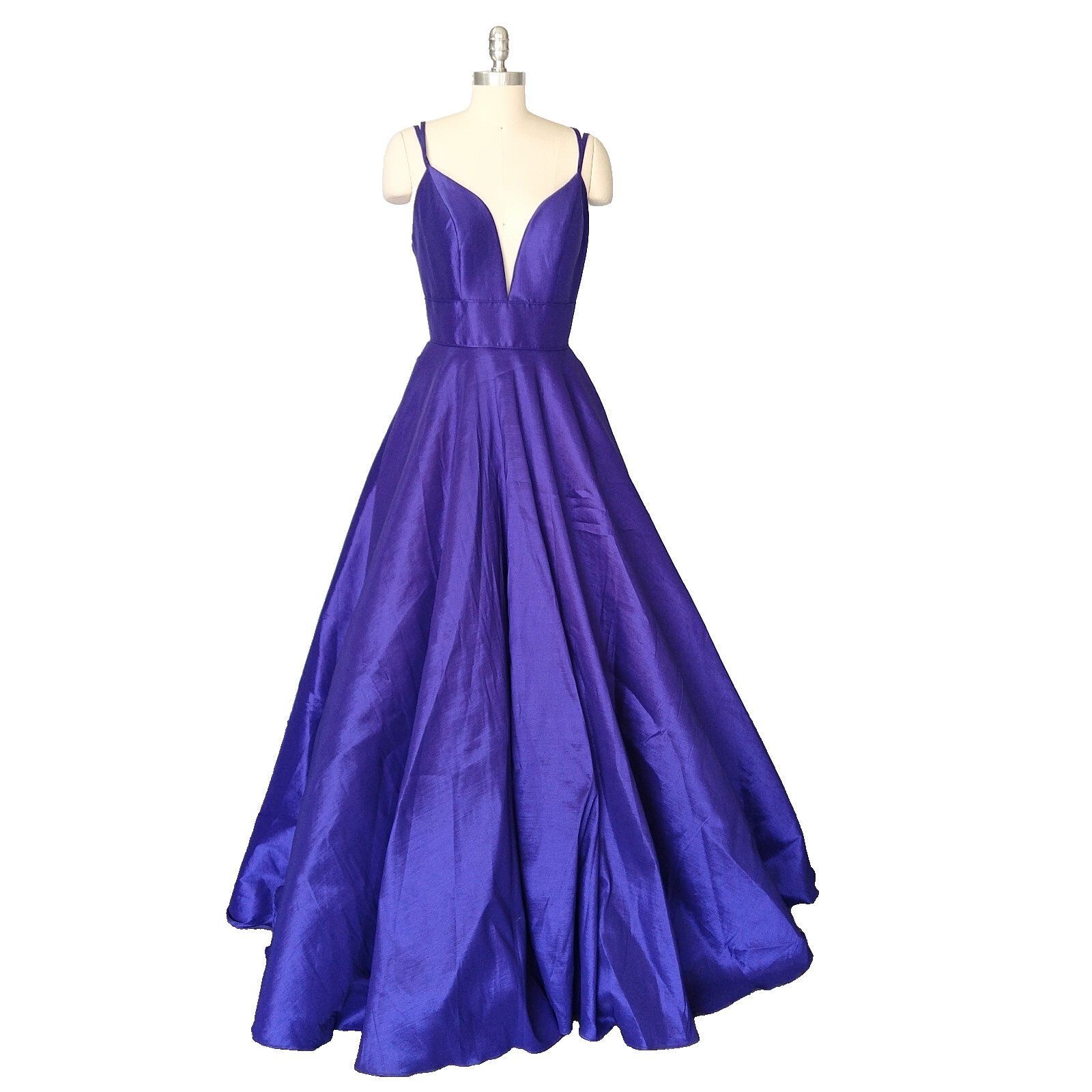 Mac Duggal Purple Formal Dress Size 6 NWT Prom 67100L Empire Ball Gown Maxi Long