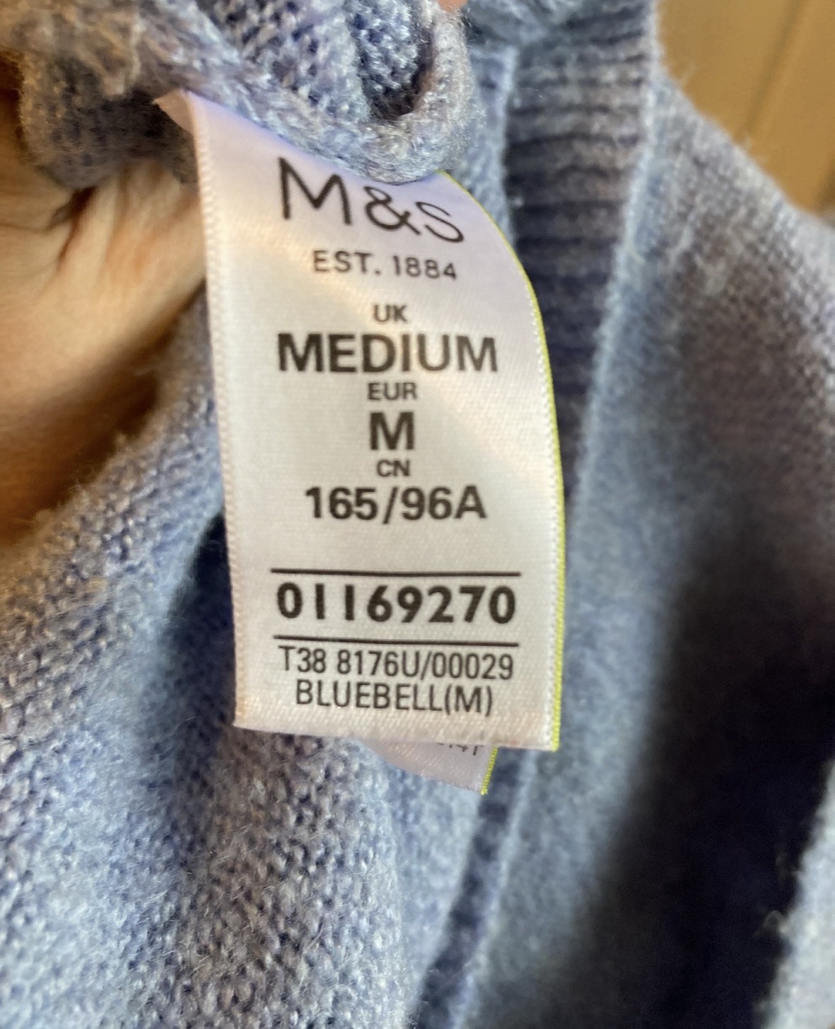 Per Una Women’s Cardigan Size M Bluebell Longline Blue Lilac Open Front