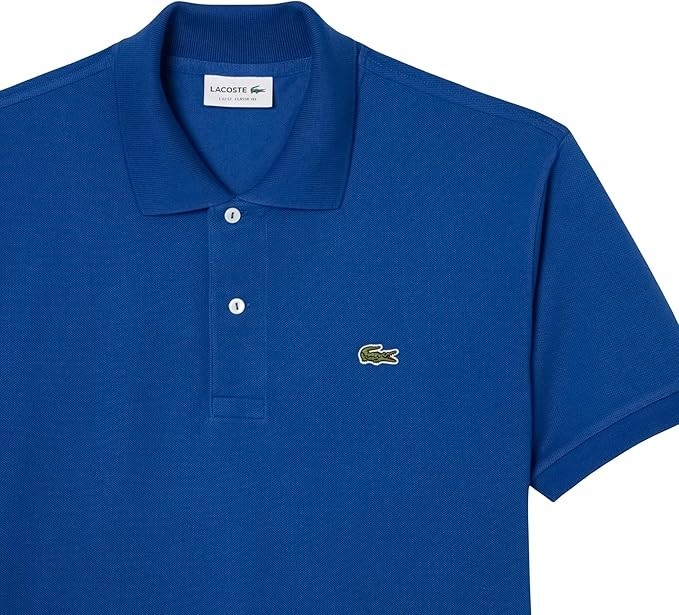 Lacoste Men’s Original Cotton Pique Polo shirt Classic Fit size M/4 Blue NEW
