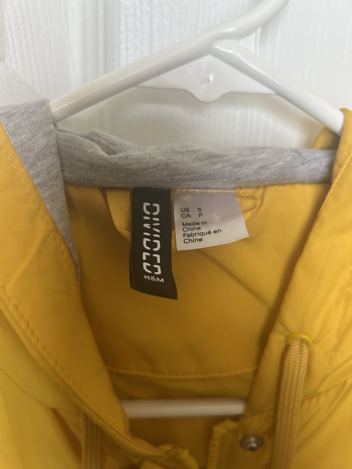 H&M Mustard Yellow Hooded Utility Jacket