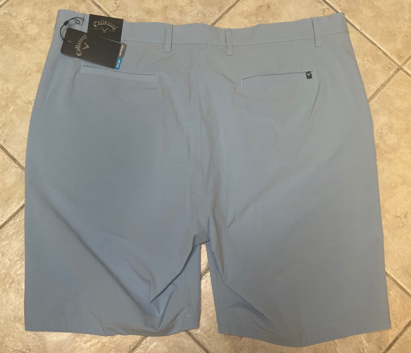 Callaway Stretch Shorts Flex Fabric Opti-Dri Mens 44B Chambray Blue Heather NWT