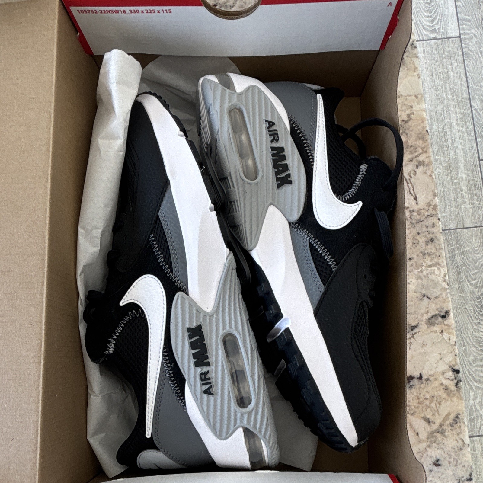 Nike Air Max BIA Black/Gray/White Low Top Lace-Up Sneaker IQ9416-003