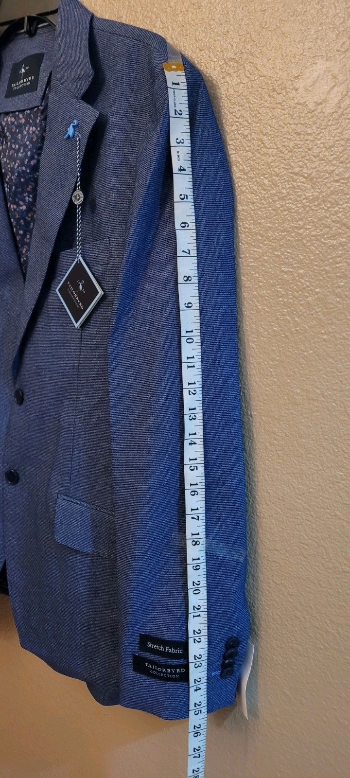 Tailorbyrd Blazer, NEW TAILORBYRD $325 Blazer, Tailorbyrd True Blue Tonal Dobby