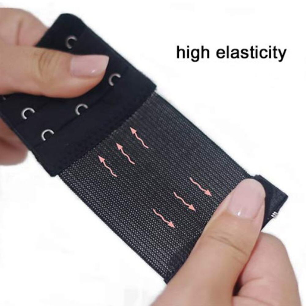 4PCS Adjustable Bra Extender 3/4 Hooks Elastic Underwear Strap Belt Extension