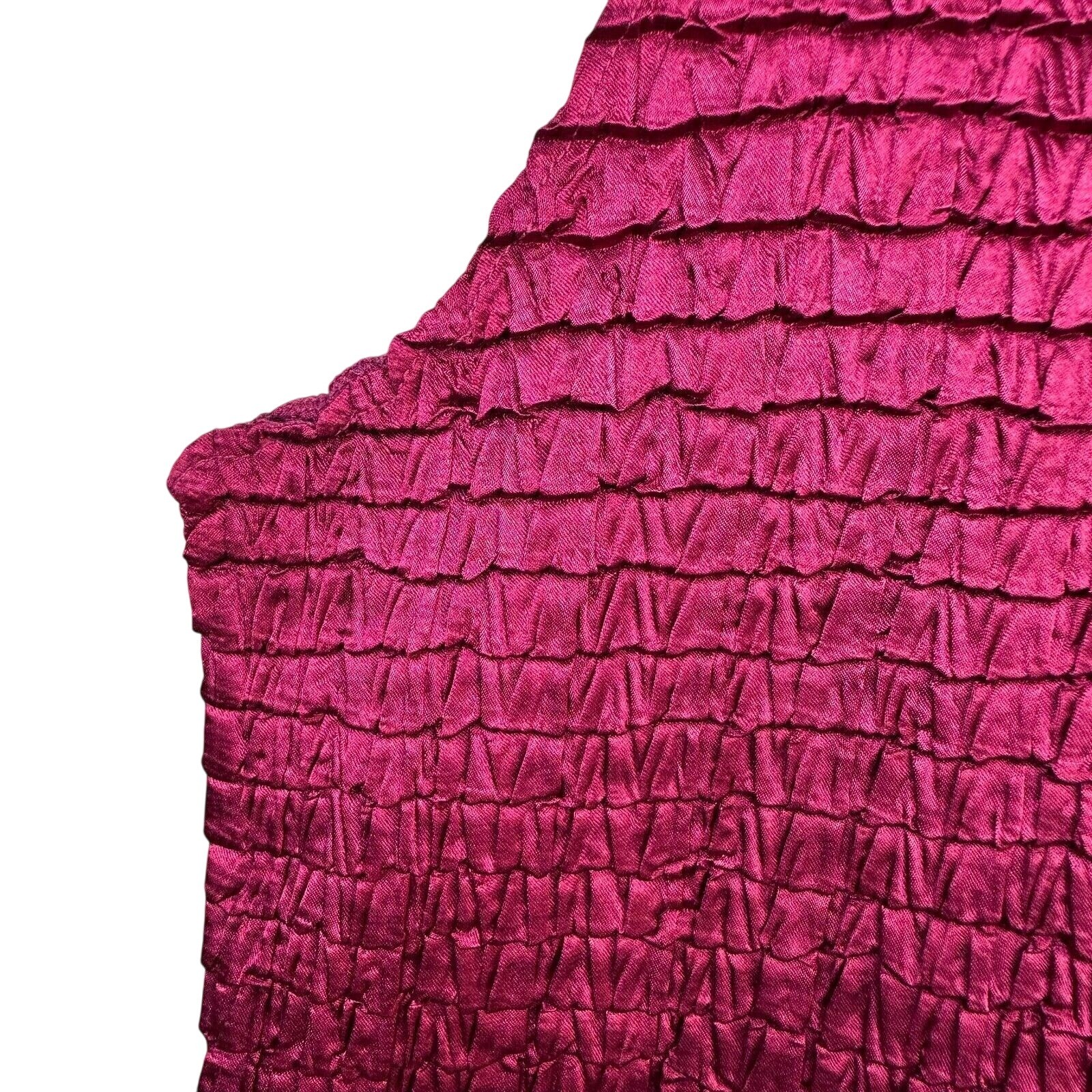 Raspberry lightweight stretchy crinkle tank top shirt by Sere Nade sz 2X