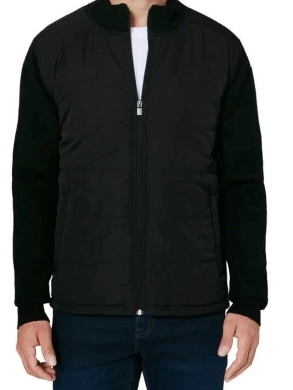 Infinity Linearflex Men’s Mixed Media Puffer Jacket Black Small, Medium, Large