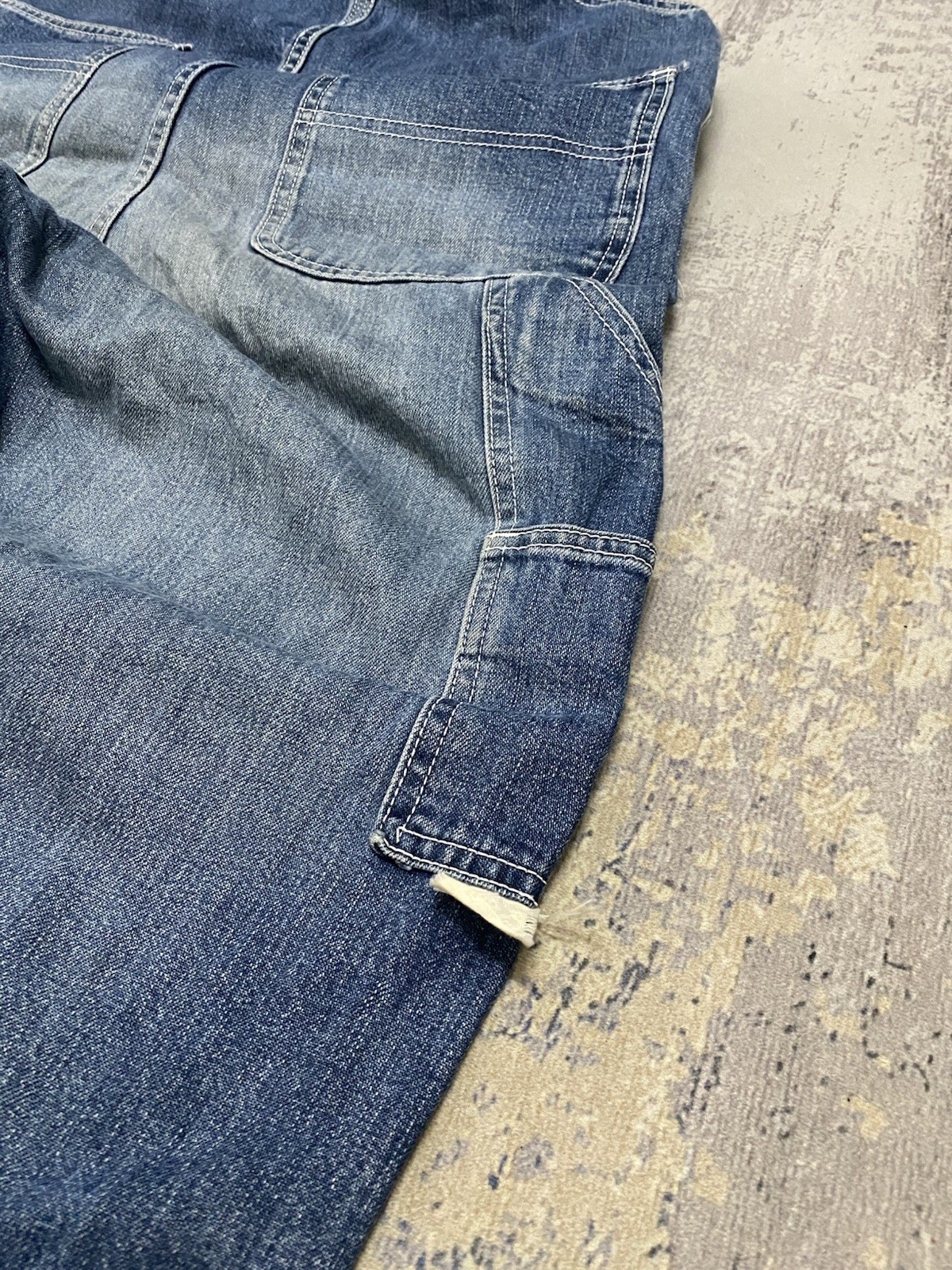 Vintage 90s Big Mac Lowback Overalls Sanforized Denim Size 32 Medium