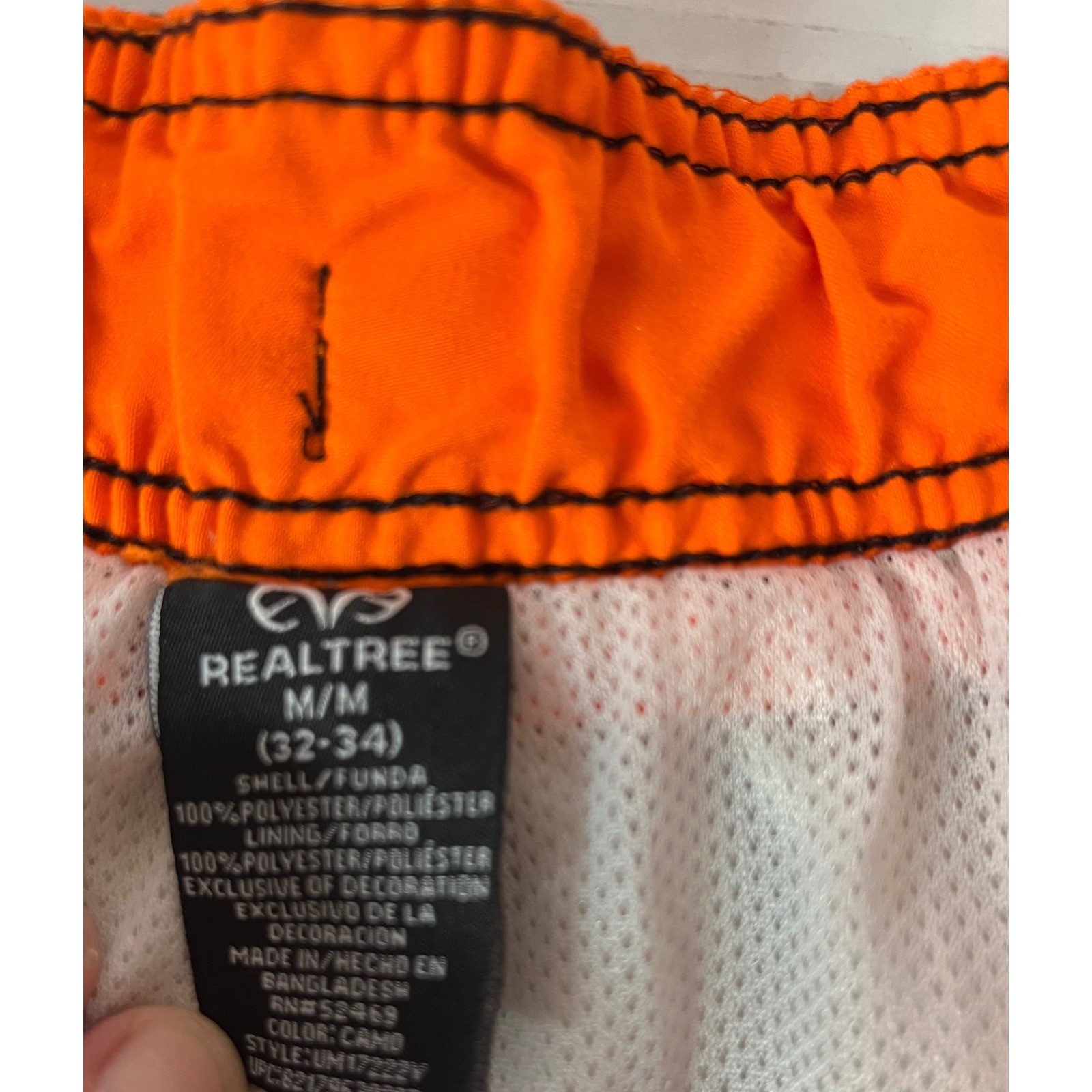 Realtree Swim Trunks Men’s M Camo Board Shorts Cargo Pocket UM17222V