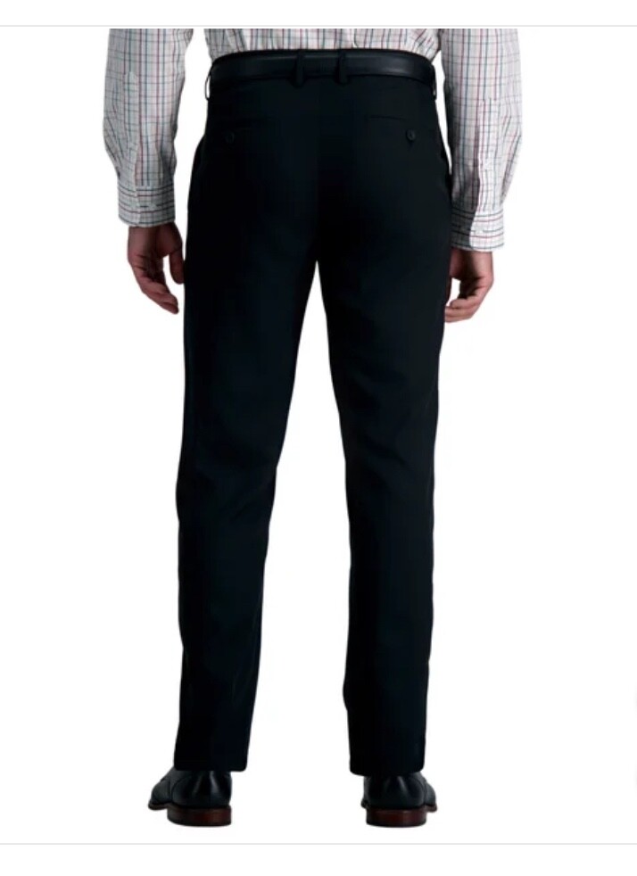 Haggar Men comfort performance Dress Pants, Straight fit black stretch NWT 40×30