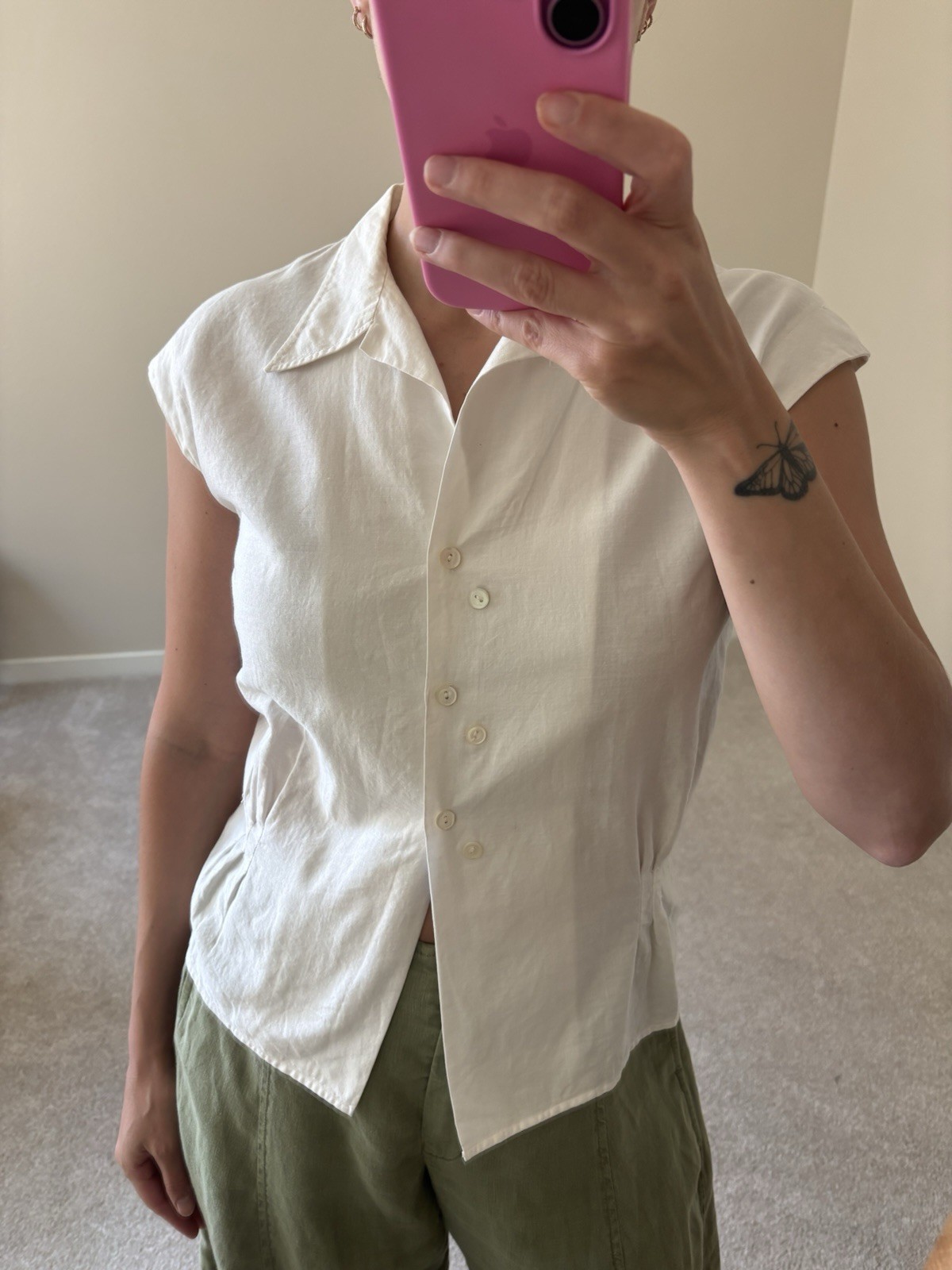 Vintage Mother of Pearl Button Shirt