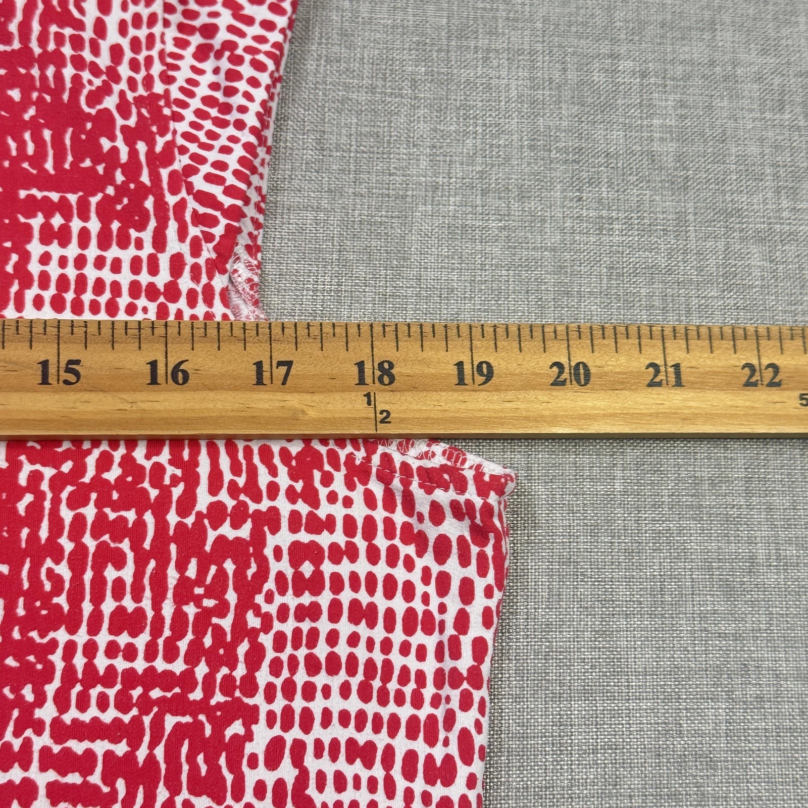 IBKUL 1/4 Zip Geometric Sleeveless Polo Womens Large Red Sleeveless Stretch