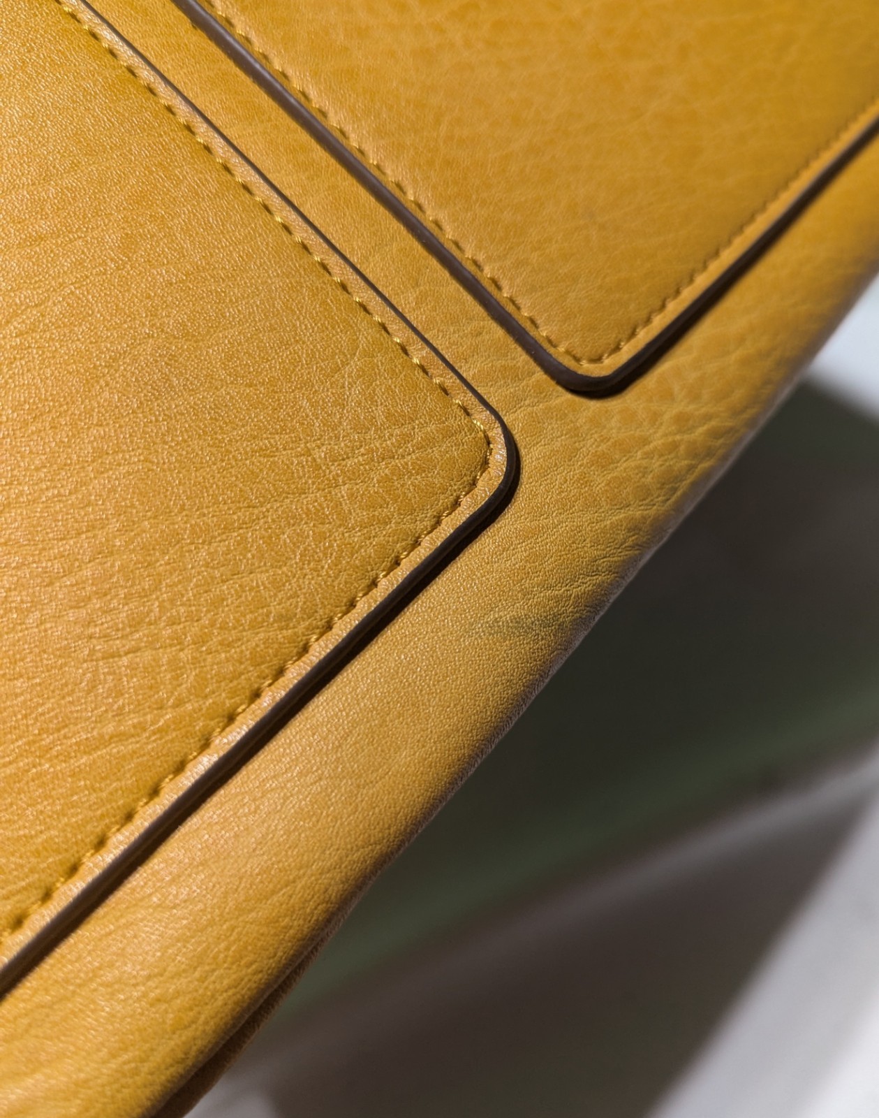 Mustard Faux Leather Crossbody Bag Multi Zip Organizer Adjustable Strap
