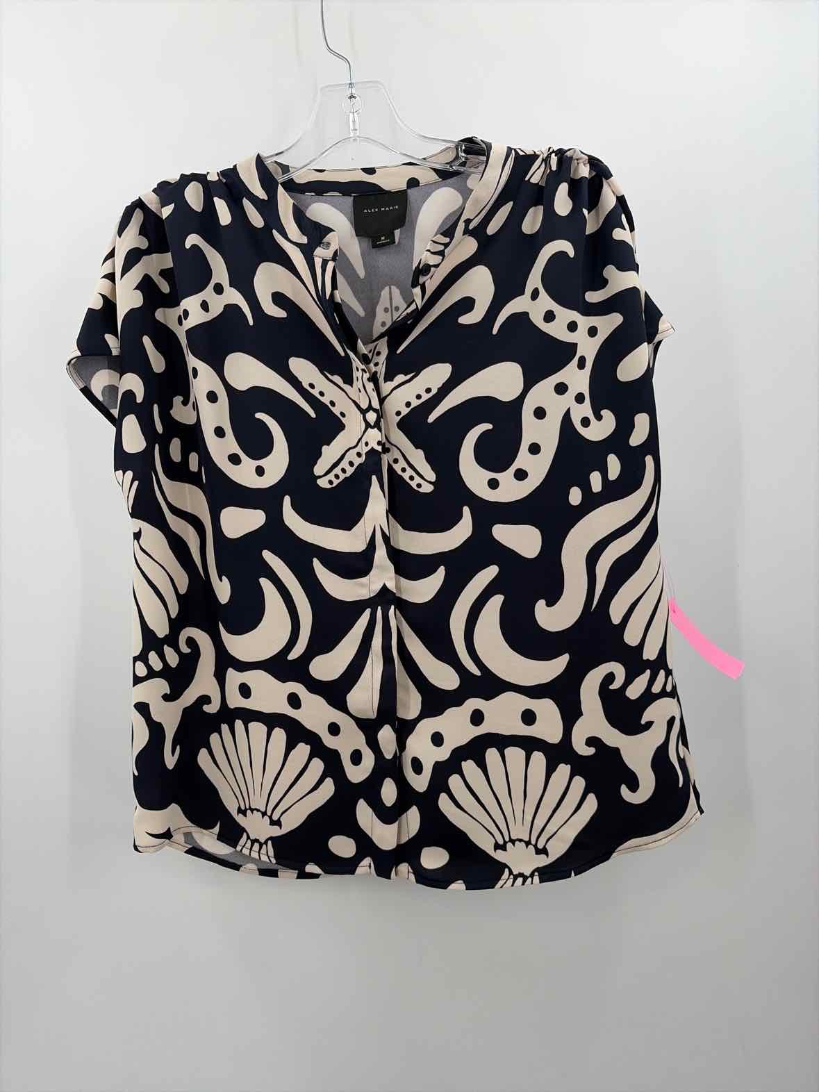 Pre-Owned Alex Marie Navy Size Medium Blouse