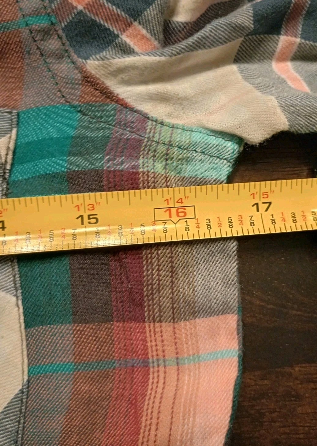 Maurices XS Mauve, teal, pink Plaid Long Sleeve Button Up Shirt