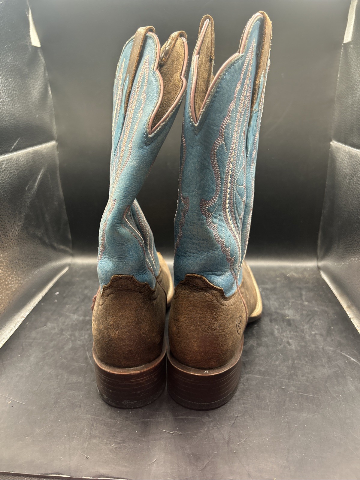 Ariat Women’s Boots PrimeTime Square Toe Gingersnap Baby Blue Eyes 6B
