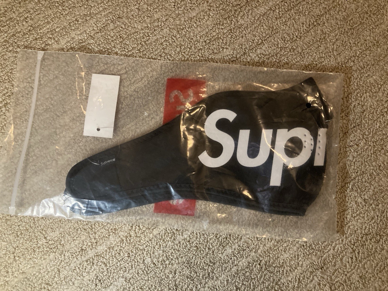 Supreme Face Mask Covering 2014 Mask Black White Logo Windstopper